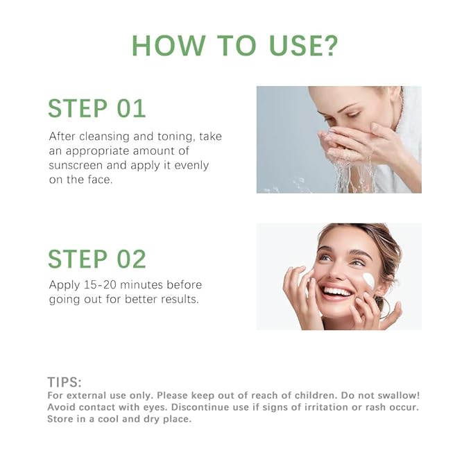Centella Sunscreen, Hyalu Cica Water Fit Sun Serum, Light Hydrating Face Sunscreen for All Skin Type and UV Defense.(Green)
