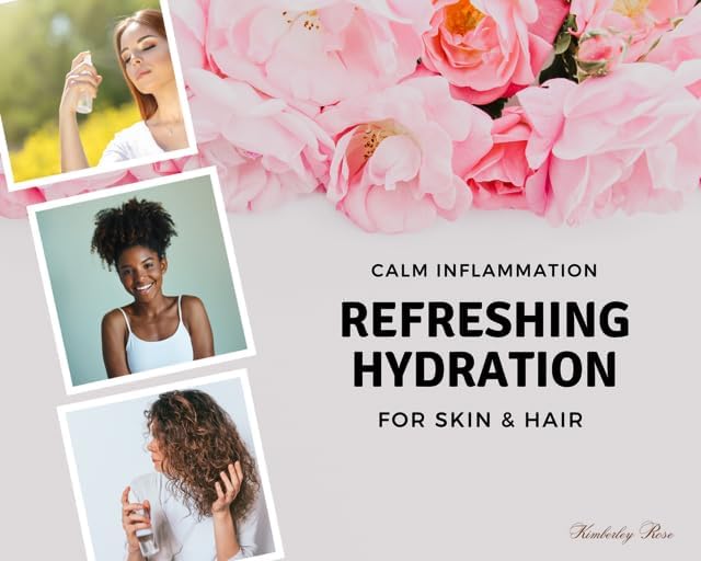 Rosewater and Glycerin Hydrating Face Mist with Arnica Extract, for Face, Hair, Locs