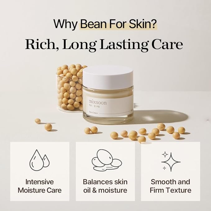 mixsoon Bean Cream 1.69 fl.oz / 50ml Centella Asiatica Toner 10.14 fl oz / 300ml