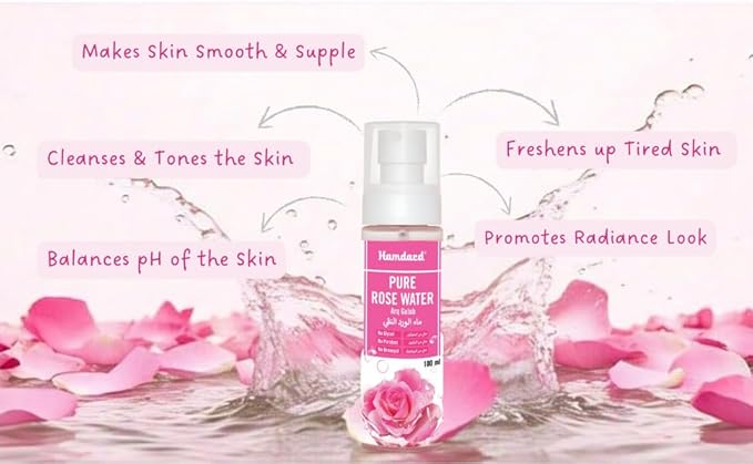 Hamdard Pure Natural Rose Water Spray 100ml / 3.38Fl Oz