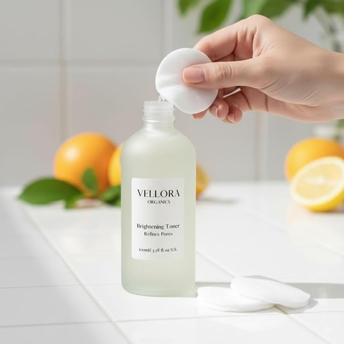 GOODY 2'S Vellora Organics Brightening Toner – Natural Skin Care Toner, 100ml (3.38 fl. oz)
