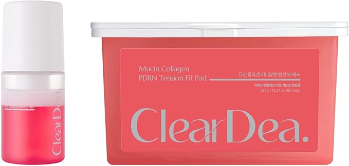 Pink Glow Duo – Tension Fit Cooling Pads & Mucin Mineral Bubble First Essence | Hydrating & Elasticity Care Skincare Set