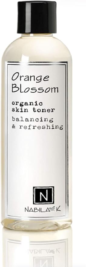 Nabila K Orange Blossom Organic Skin Toner, Soothing, Refreshing, Moisturizing, All Natural, Alcohol-Free, Hypoallergenic, 9oz