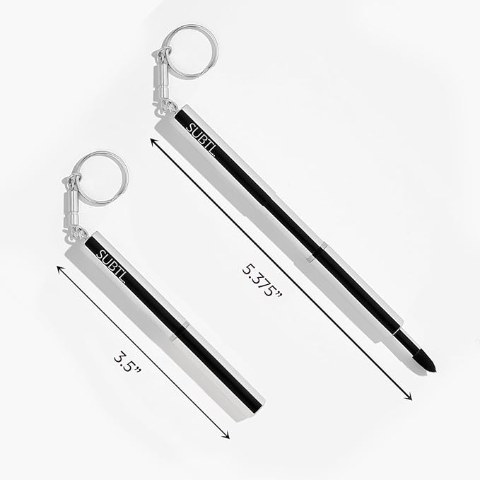 Subtl Beauty Retractable Lip Brush – Sleek, Travel Lip Brush Keychain for Precise Application