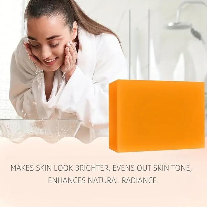 2 Pieces Turmeric Tricarboxylic Acid Soap, Whitening Soap, Gentle Moisturizer for Face and Body for Whitening Bath and Pore Reduction