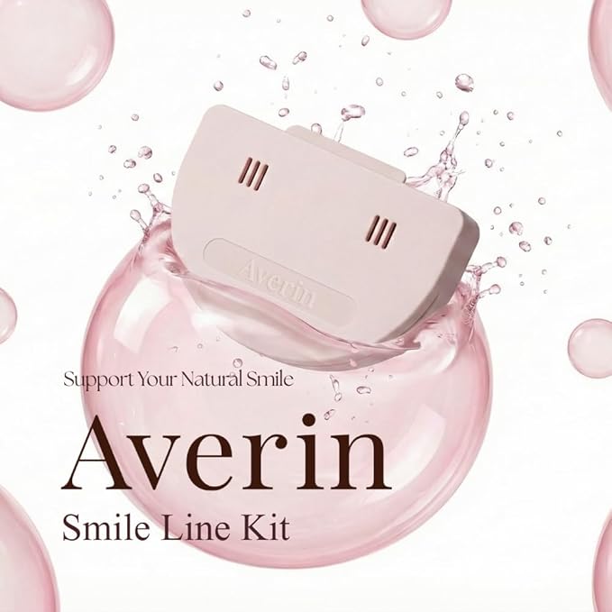 Averin Smile Line Care Kit - Korean Facial Tool with UV Storage Case | Custom-Fit Moldable Mouthpiece | Daily 10-Minute K-Beauty Routine for Facial Contour & Smoothing