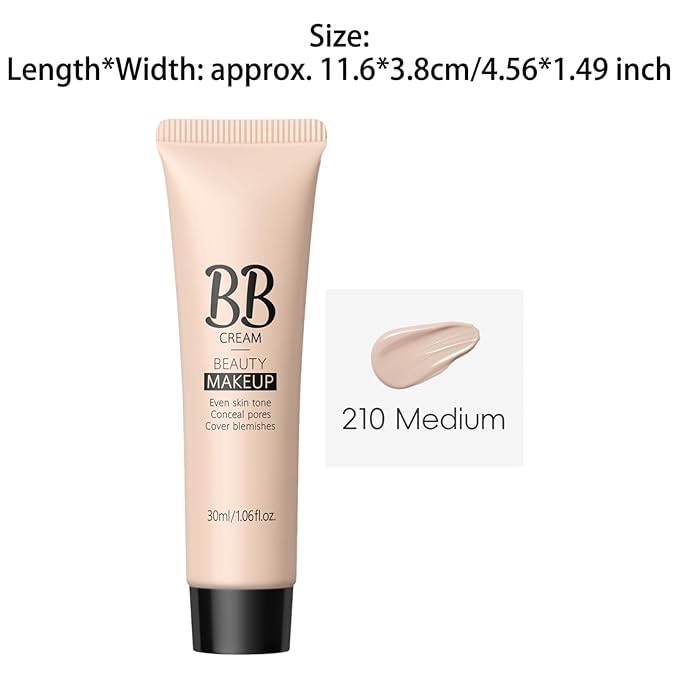 Aislor Tinted Moisturizer BB Cream Natural Finish Foundation for Women Multi Purpose Makeup Provides Hydration and Smooth Skin Oil Free Lightweight Feel Moderate Nude One Size