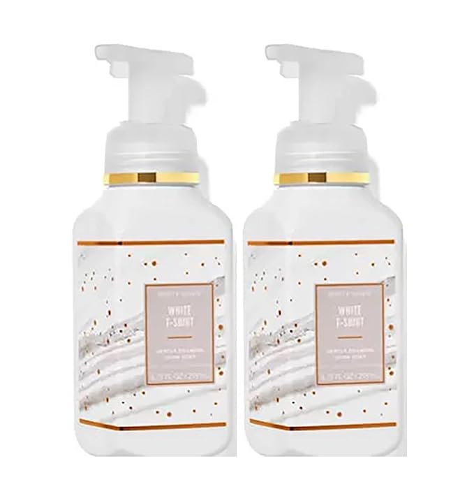 Bath and Body Works White T-Shirt Gentle Foaming Hand Soap 8.75 Ounce 2-Pack (White T-Shirt), 1.25 pounds