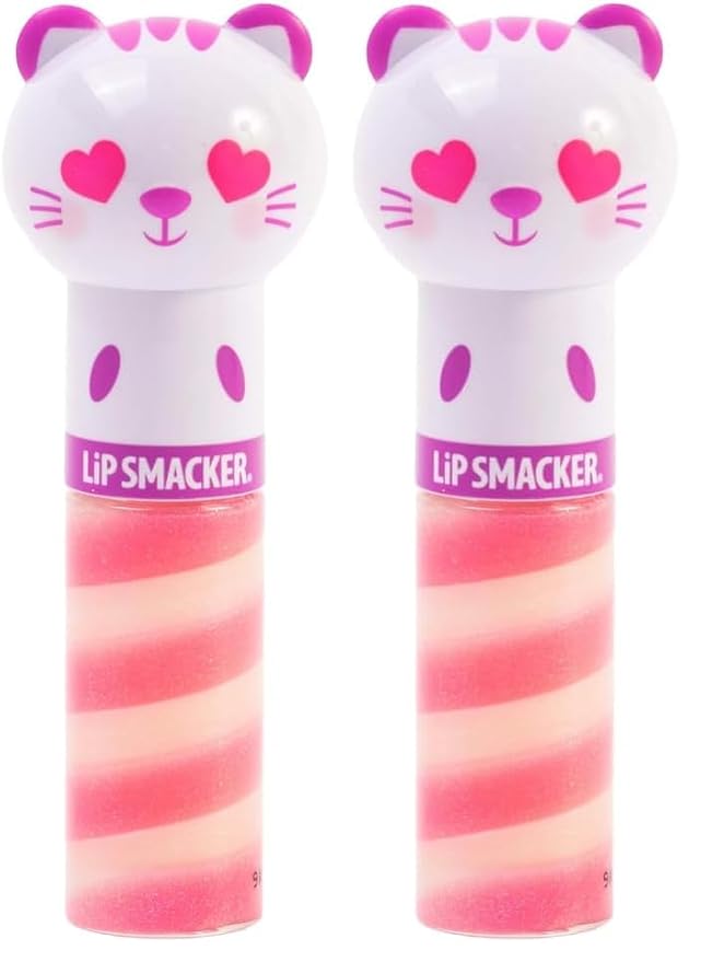 Lip Smacker Kitty Kitten Lip Gloss Flavored Lippy Pal Swirl, Kitten, Sweet Kiwi Kitten, 0.14 Ounce (Pack of 2)