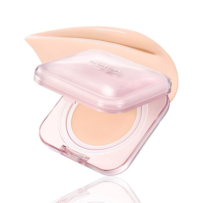 CLIO Kill Cover Mesh Glow Essential Cushion Foundation, Buildable Ultra-Fit Coverage with Glow Finish, Long-Lasting Hydration, Flawless Natural Cover for Radiant Skin, Korean Foundation (21C LINGERIE)
