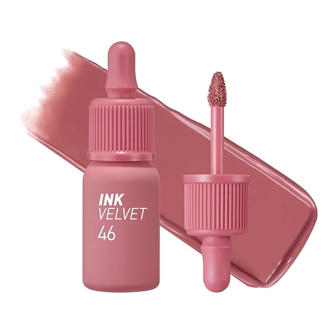 Peripera Ink the Velvet Lip Tint - High Pigment Color, Longwear, Weightless, Gluten-Free, Paraben-Free (046 PINK MAUVE NUDE)