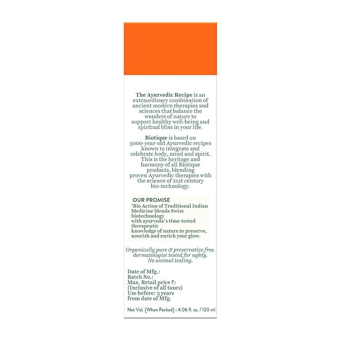 Biotique Botanicals Morning Nectar Lotion, 4.05 Fluid Ounce