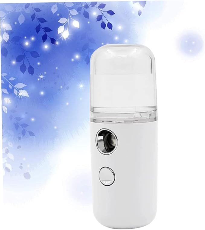 PartyKindom 1Pc Portable Mini Nano Mist Sprayer Facial Humidifier for Skin Moisturizing with Essential Oil Compatibility Compact Handheld Air Moistener for Indoor Use