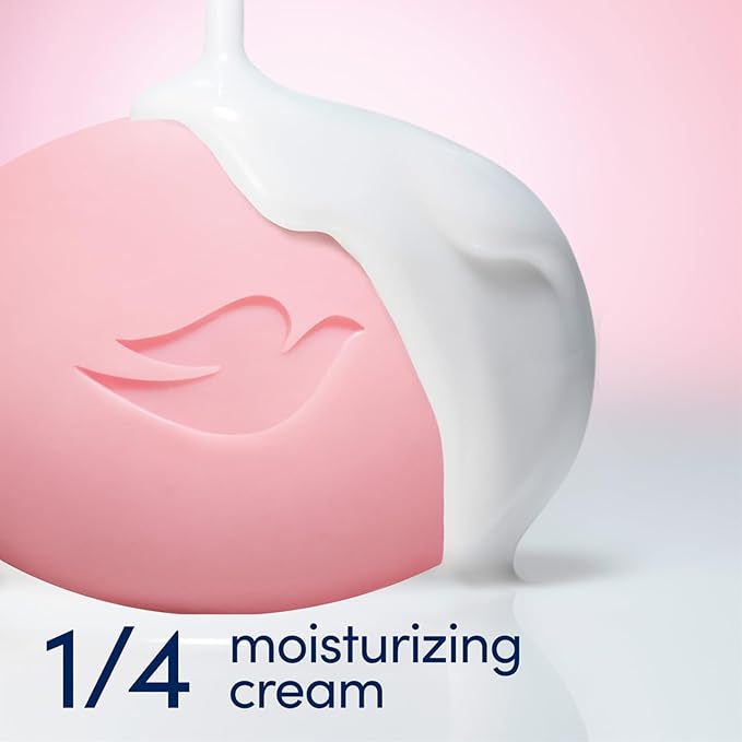 Dove Soap, Pink Beauty Bar 12-Pack – 3-in-1 Moisturizing Face, Body & Hand Soap, 4.75 Oz Ea