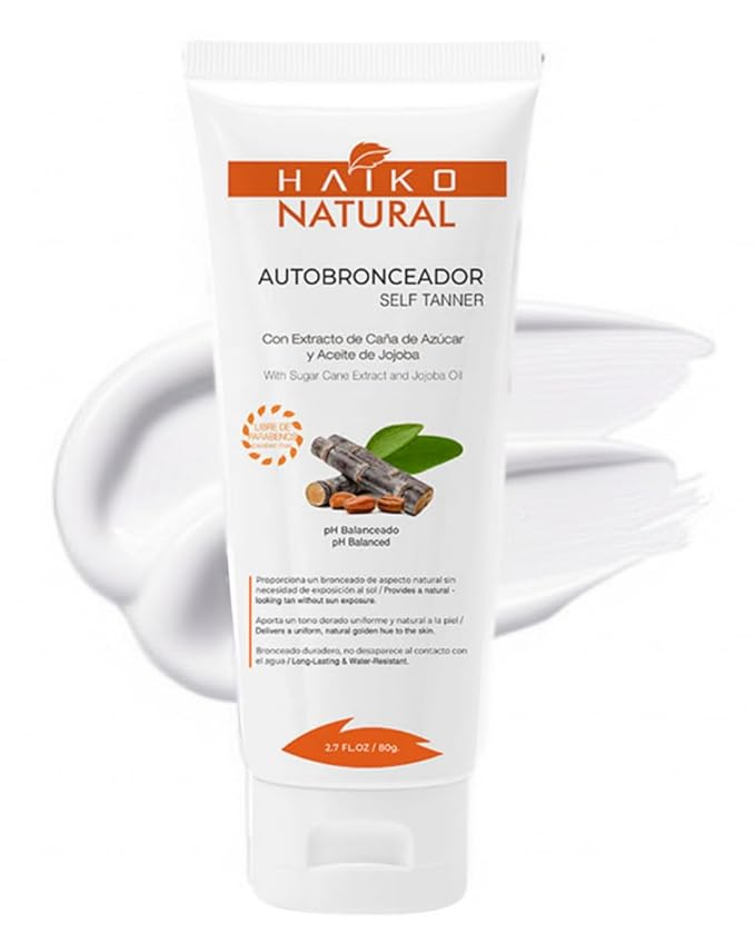 Natural Self Tanner with Sugar Cane Extract & Jojoba Oil. Buildable, Even Glow Without Sun. Deeply Hydrating & pH Balanced. Fast-Drying, Streak-Free - 2.7 fl oz / 80g