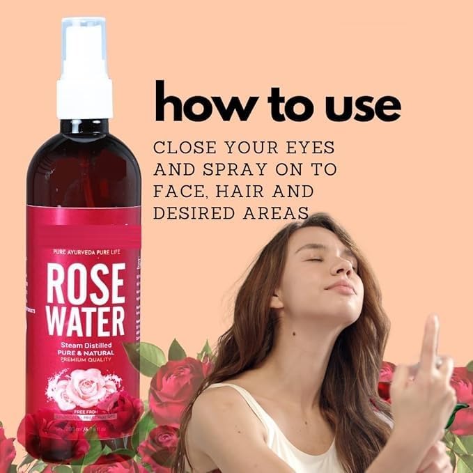 Pure & Natural Rose Water Spray 200ml Mist