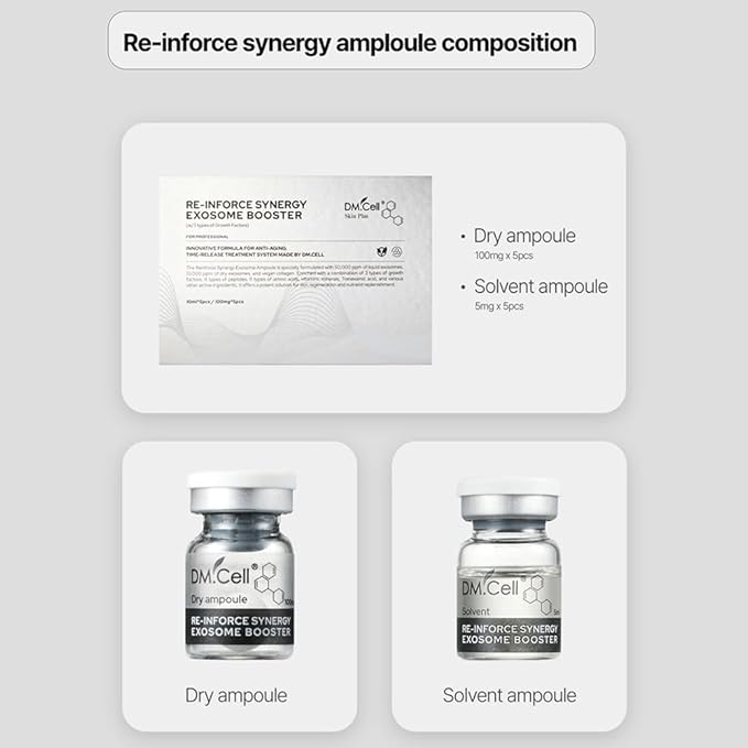 Generic Exosome ampoule (Dry ampoule 100mg*5pcs, Liquid ampoule 5ml*5pcs) - Korean Skincare, Exosomes for skin