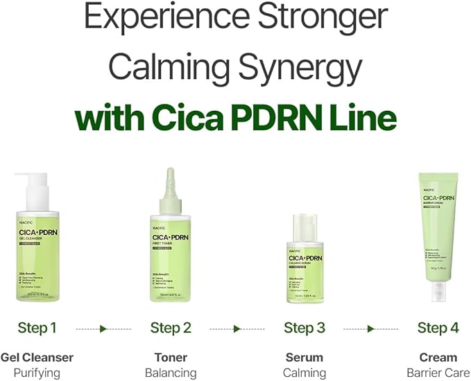 NACIFIC CICA PDRN First Toner 5.07 fl oz 150ml, Centella Asiatica & PDRN for Sensitive Skin, Cooling Spot Toner, Balancing & Soothing Korean Skincare