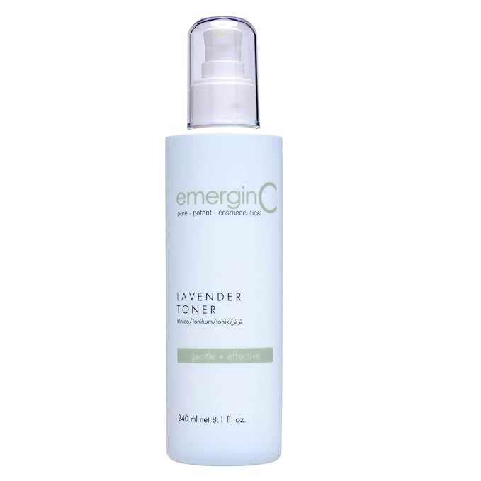 EmerginC Set to Help Improve Skin Tone with Scientific Organics Kombucha Cleanser Wash (4 oz, 120 ml), Soothing Lavender Toner (8.1 oz, 240 ml) & Hyper-Vitalizer Eye Cream Vitamin C (1.7 oz, 50 ml)