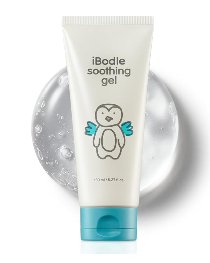 Soothing Gel, Korean After-Sun Cooling Gel for Face & Body, Safe for Babies & Adults, with Panthenol for Hydrating Care, for Sensitive, Irritated Skin, Non-Sticky Formula, 5.07 fl oz