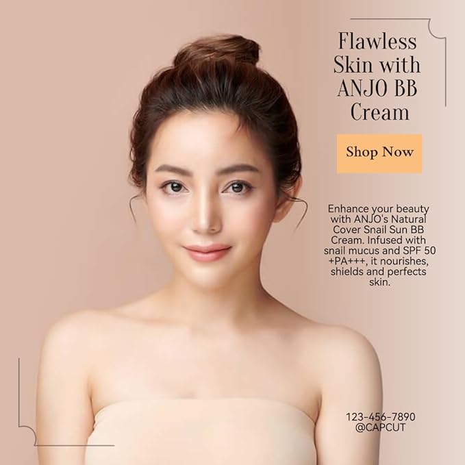 Natural Cover Snail Sun BB Cream SPF 50+PA+++ 50ml X 1EA / Makeup Base/Snail Mucus/Korean Cosmetics