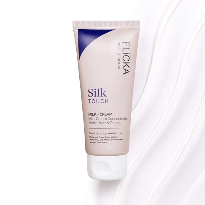 FLi.CKA Silk Touch 3 in 1 Moisturizer and Primer for Face Makeup | Hydrating, Lightweight & Long Lasting | All Skin Types | Milk-Cream Multi Function | Minimises Pores | 60 Gram