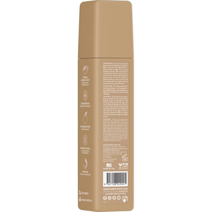 MineTan Medium Dark Self Tanning Foam | Bronze Collection - Best Fake Tanner Mousse for a Natural Sunless Glow, 1 Hour Express, Face & Body, Ultra Hydrating Formula, Coconut Scented, Vegan 6.7 Fl Oz