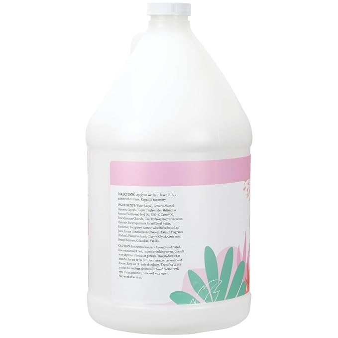 Ginger Lily Farms Botanicals Moisturizing Conditioner for Dry Hair, 100% Vegan & Cruelty-Free, Vanilla Sugar Bliss Scent, 1 Gallon (Pack of 4)