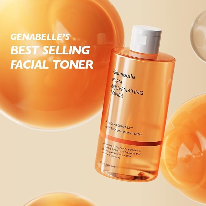 Genabelle PDRN Rejuvenating Toner - Deep Hydration & Skin Barrier Support with PDRN, Panthenol, Hyaluronic Acid - Soft & Glowing Skin - 10.14 fl.oz/300ml