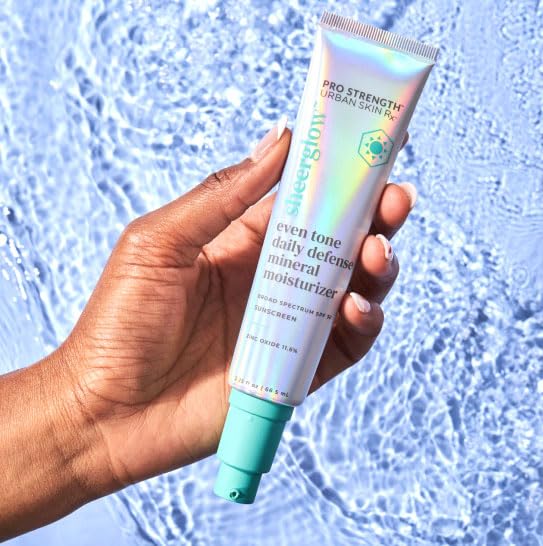 Urban Skin Rx® Pro Strength Sheerglow Even Tone Daily Defense Mineral Moisturizer & Broad-Spectrum Sunscreen SPF 30, Weightless Hydration, Brightens Complexion, Prevents Signs of Aging, 2.25 FL Oz