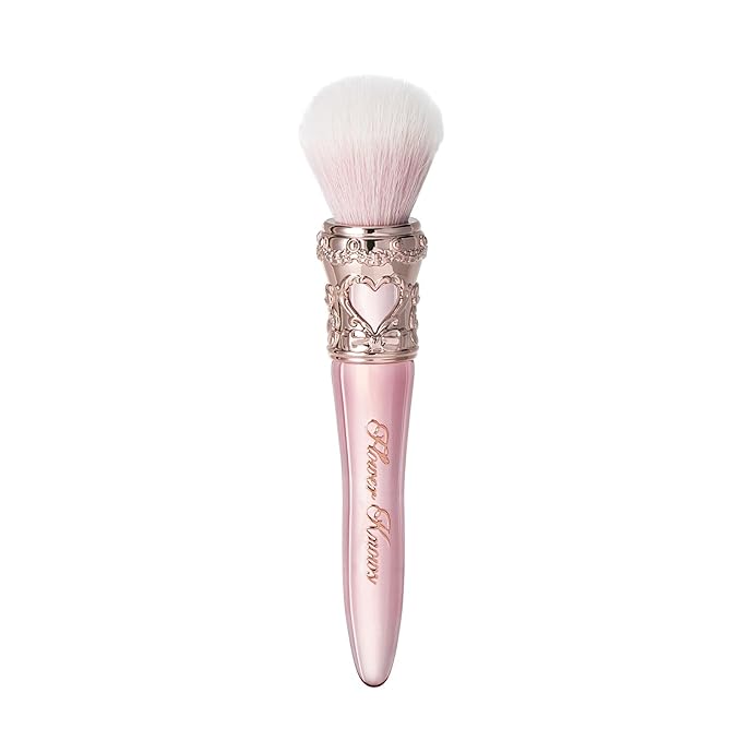 Flower Knows The Sweetie Bear Collection Rounded Blush Brush(Strawberry Pink)