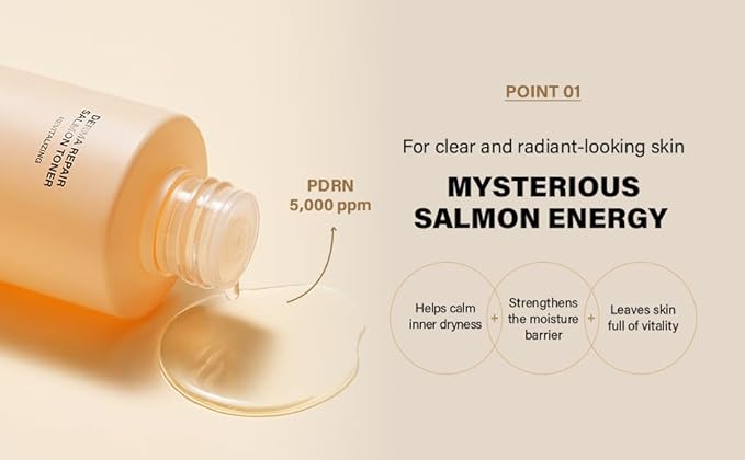Derma Repair Salmon DNA PDRN Toner – Deep Hydration Korean Facial Toner with Niacinamide for Barrier Support, Firm-Looking Skin & Glass Skin Glow for Sensitive Skin, 6.76 fl oz