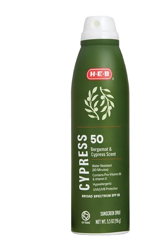 HEB Sunscreen Spray SPF 50 Broad Spectrum 5.5oz - 1 Bottle (Cypress)