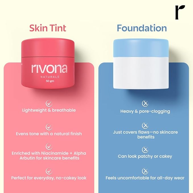 RIVONA NATURALS Bright Pink cream tinted moisturizer - BB cream with Niacinamide and Alpha Arbutin - Light Sheer coverage for healthy glow, oil free 1.7 Oz