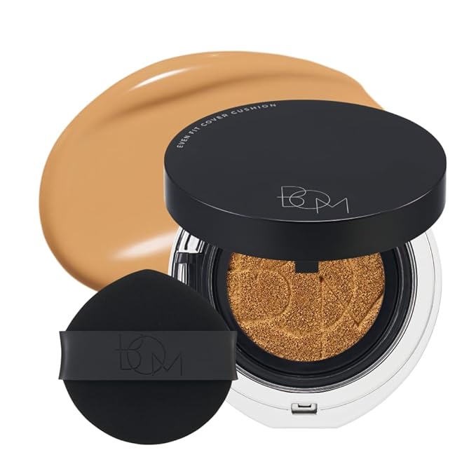 BOM COSMETICS Even Fit Cover Cushion 25N Medium 15g, Skin Tint Concealer Foundation for Full Coverage with Weightless Wear and a Buildable, Natural Skin-Fit Finish, Beauty, Korean Makeup Foundation