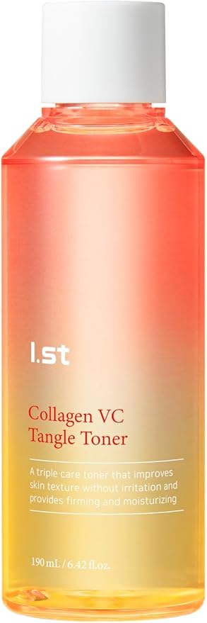 I.st Collagen VC Bounce Toner, Pore Refining & 10-Layer Hydration, pH Balancing, Gentle Formula, French Collagen and Vitamin Complex, Korean Skin Care, 190 mL / 6.42 Fl Oz
