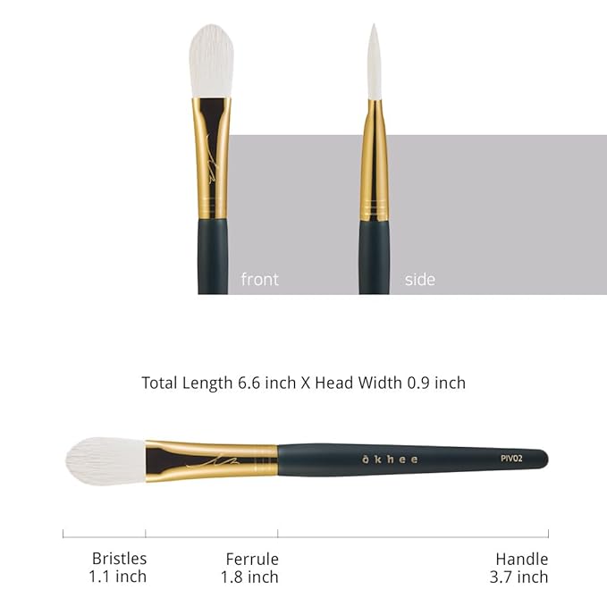 [SOO ADOR] okhee Spot Powder Brush PIV02 - Precision Powder Application for Oil Control and Touch-Ups | Designed by K-Pop Makeup Artist Seo Ok | Makeup Brush Base Brush Powder Brush