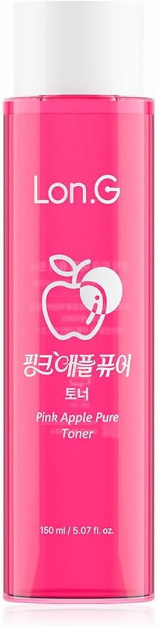 Pink Apple Pure Toner | Korean Skincare for Pores & Oil Control | Hydrating Apple Water with Botanical Extracts | Gentle Daily Toner for Smooth, Clear Skin (5.07 fl oz)