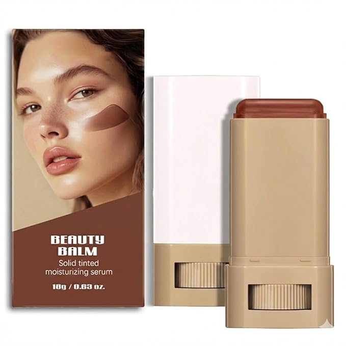 Beauty Balm Serum-Enriched Tinted Moisturizer Stick – Hydrating Lightweight Solid Foundation with Natural Skin Tint Finish, Flawless Sheer to Medium Coverage, Radiant & Dewy Glow, All-Day Wear (2#, 1)