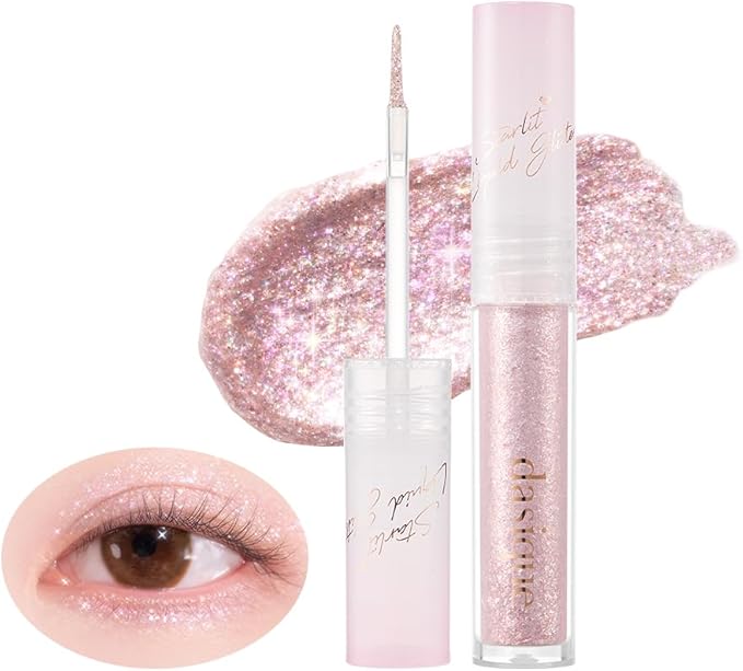 dasique Starlit Jewel Liquid Glitter (08 Love Flake) | Twinkle Glitter Shadow | Korean Makeup | Shimmer Eye Make Up | Eyeshadow Eyeliner | Long lasting | Multi use | Quick drying