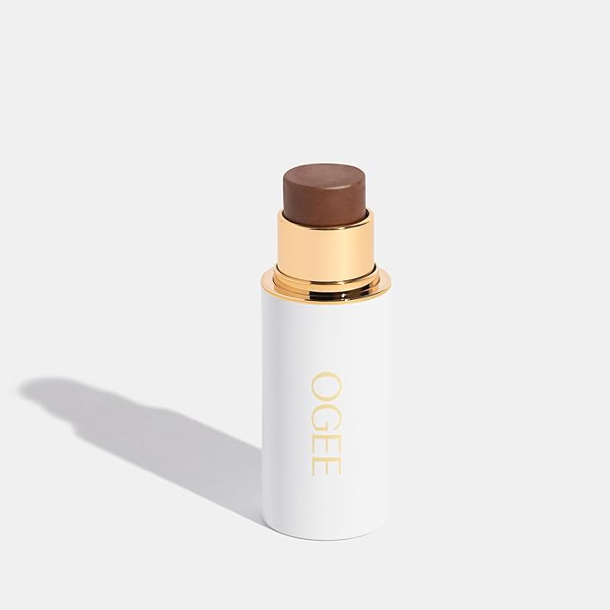 Ogee Bronze & Blend Duo - Sculpted Face Stick in Copper & Blender Brush Set - Certified Organic Bronzer & Professional Quality Makeup Brush for Flawless Makeup Application