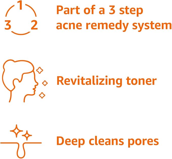 Amazon Basics 3-Step Acne Treatment System Revitalizing Face Toner, Balancing, Refreshing, 4 Fluid Ounces, 1-Pack