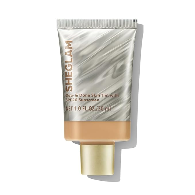 SHEGLAM Dew & Done Skin Tint with SPF20 Light-medium Coverage Foundation Evens Skin Tone-Acorn