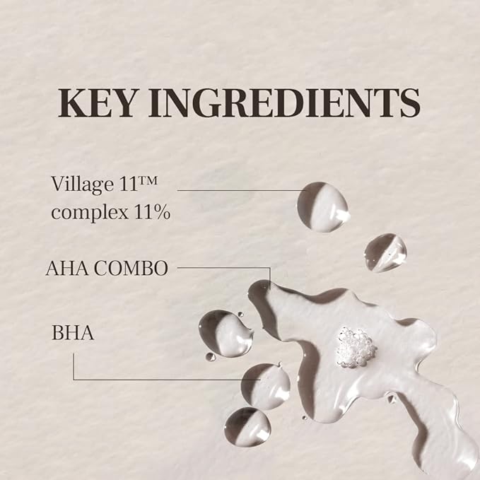 Village 11 Factory Active Clean Toner AHA BHA Acne and Oily Skin Gentle ph Hydrating and Exfoliating Korean Skincare (4.06 fl oz/120ml)