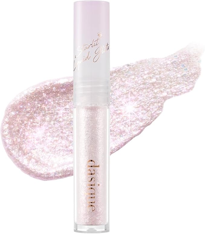 dasique Starlit Jewel Liquid Glitter (03 Purple Sparkling) | Twinkle Glitter Shadow | Korean Makeup | Shimmer Eye Make Up | Eyeshadow Eyeliner | Long lasting | Multi use | Quick drying