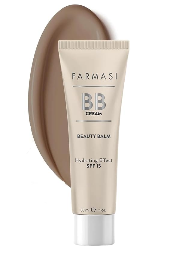 FARMASi BB Cream Beauty Balm, Tinted Moisturizer with SPF 15, Lightweight Matte Finish, Buildable Coverage Face Makeup, 1 fl oz, 06 Deep