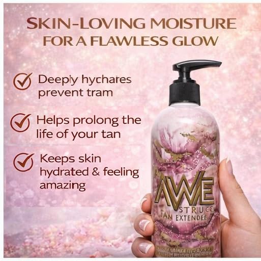 Awestruck Tan Extender Lotion 16 oz – Designer After Tan Moisturizer to Prolong, Hydrate & Protect Skin Color