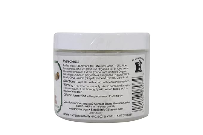 Thayer Witch Hazel Astringent Pads, Original, 60 Count, Pack of 3