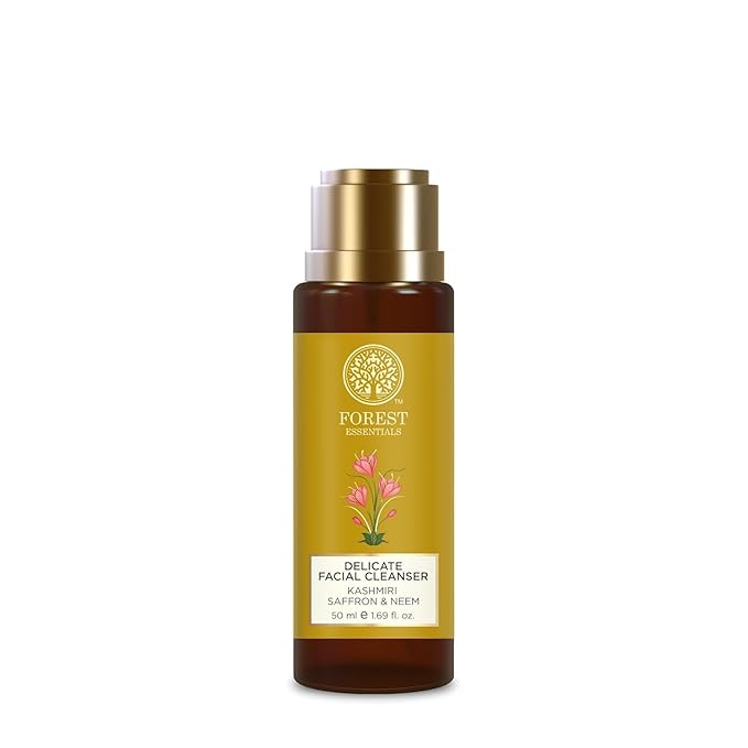 Forest-Essential's Skincare Morning Ritual Mini Gift Set, Face Wash, Toner, Sunscreen, 3 Pieces