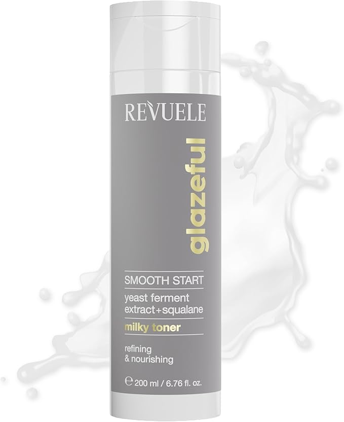 REVUELE Smooth Start Milky Toner, 6.76 fl.oz – Hydrating & Exfoliating Face Toner with Niacinamide, Yeast Ferment Extract & Squalane for Soft, Smooth, Radiant Skin